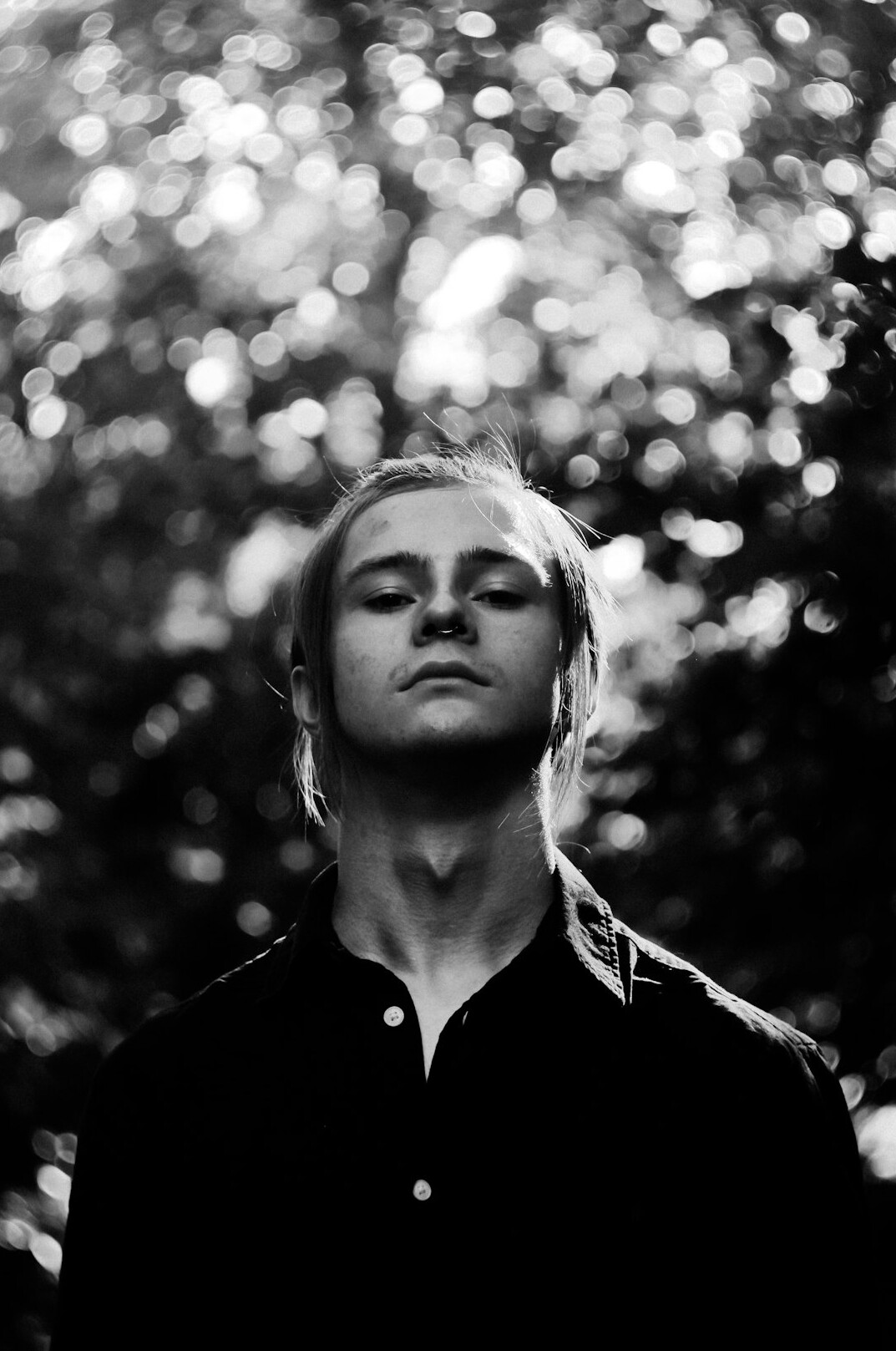 Portrait of a young man in a shirt